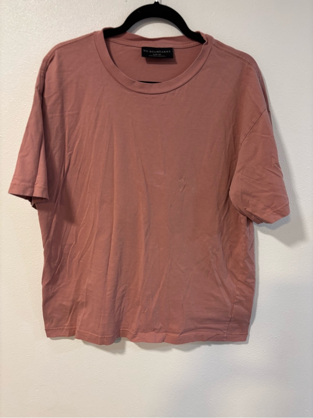 No Boundaries Mauve Pink Boxy Crewneck Tee